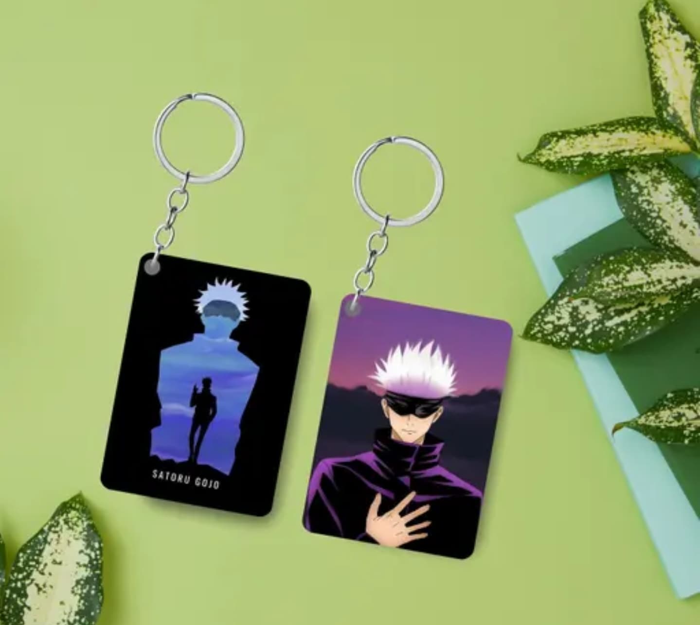 Premium (Pack of 4) Satoru gojo Anime Printed Keychain For Bike