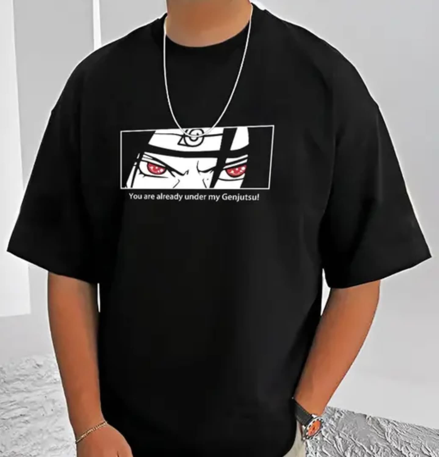 SCOTT FINCHER mens black  cotton graphic printed oversized