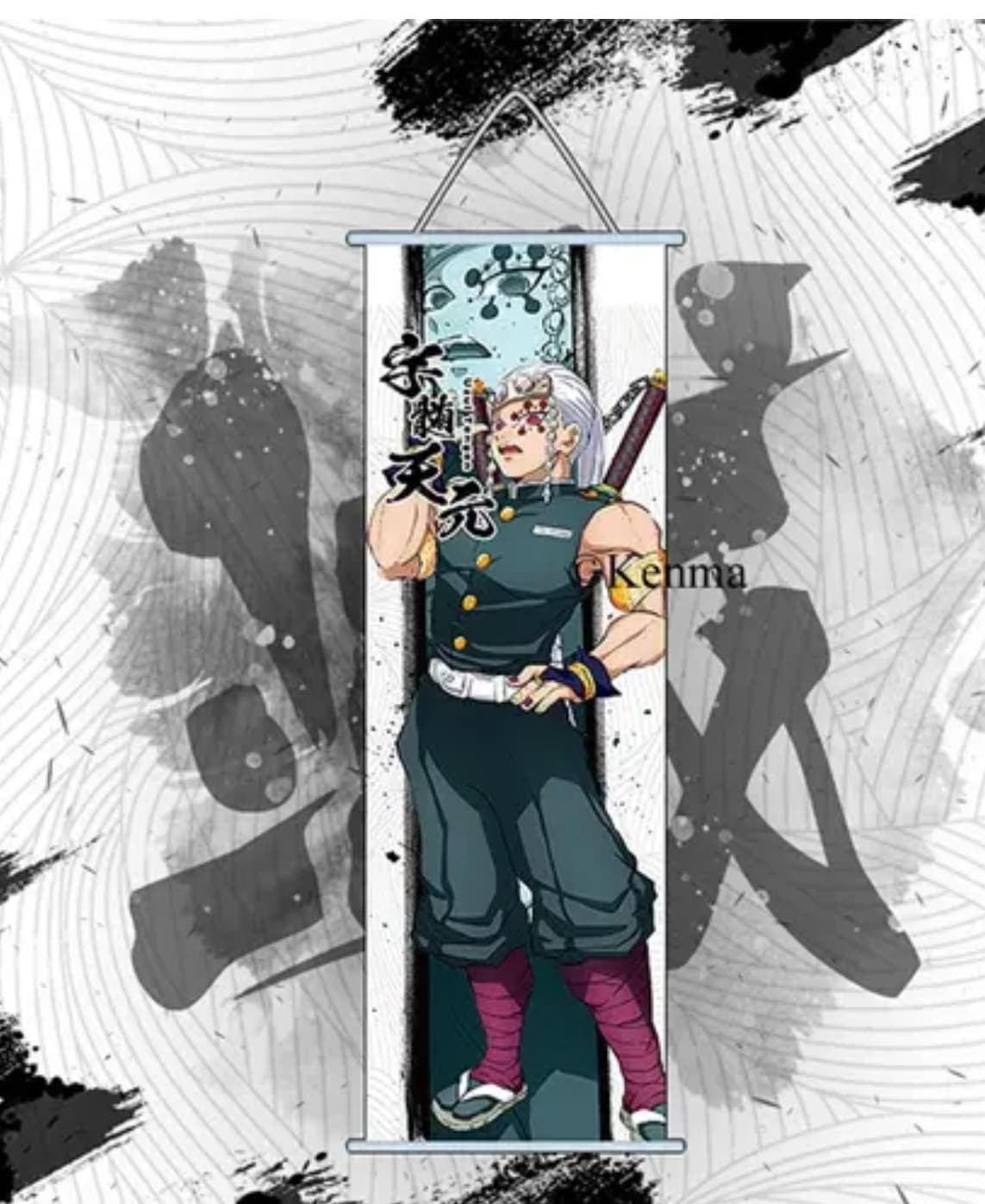 Demon Slayer Tengen Uzui Anime Poster Wall Scroll 70 x 25 Cms