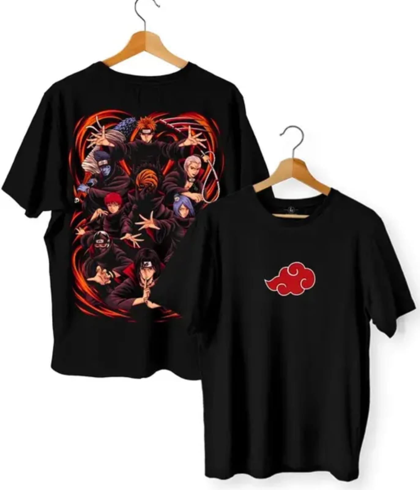 Akatsuki T-Shirt | Naruto Anime Graphic Tee | Red Cloud Cotton