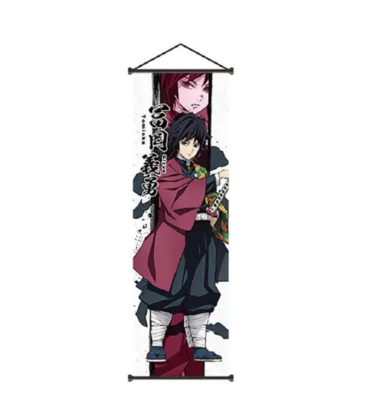 Demon Slayer Giyu Tomioka Anime  Poster Wall Scroll 70 x 25 Cms