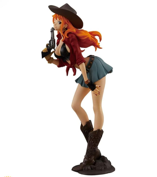 One Piece Cowboy Nami Action Figures Cute Weeb Manga
