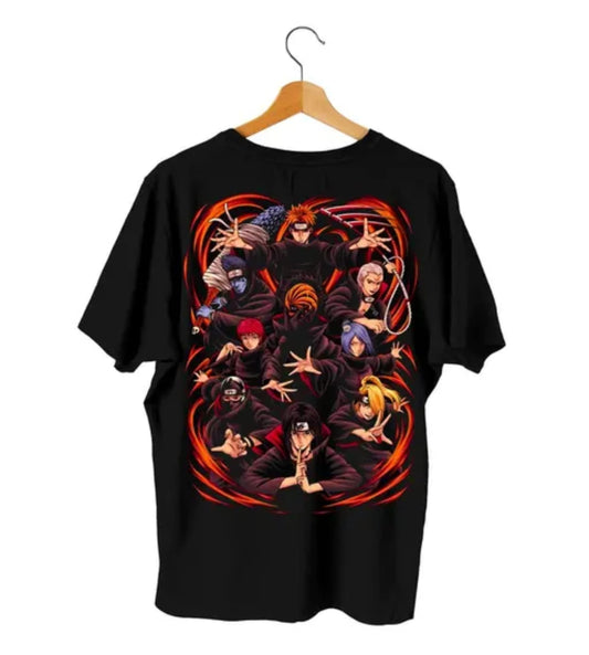 Akatsuki T-Shirt | Naruto Anime Graphic Tee | Red Cloud Cotton